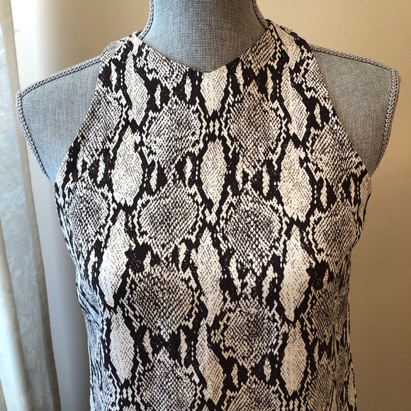 A.L.C. 'Anise' Crepe Snakeskin Sleeveless Top - Picture 3 of 9